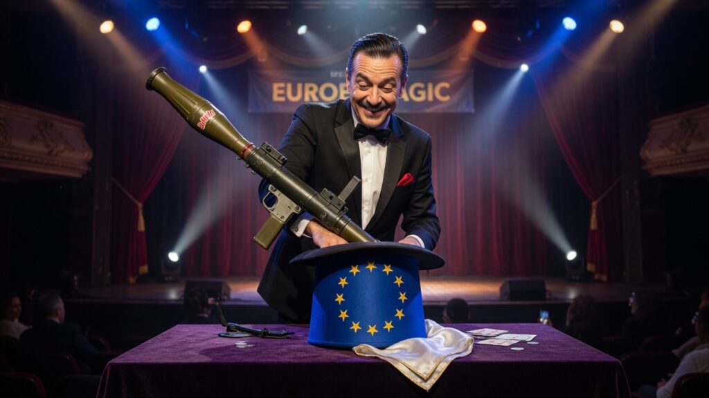 A Magician Pulling a Bazooka From a Hat