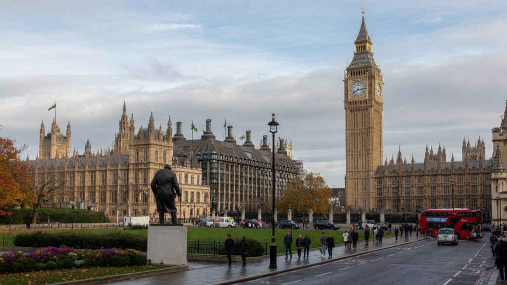 A View of The Houses of Parliament and Elizabeth Tower