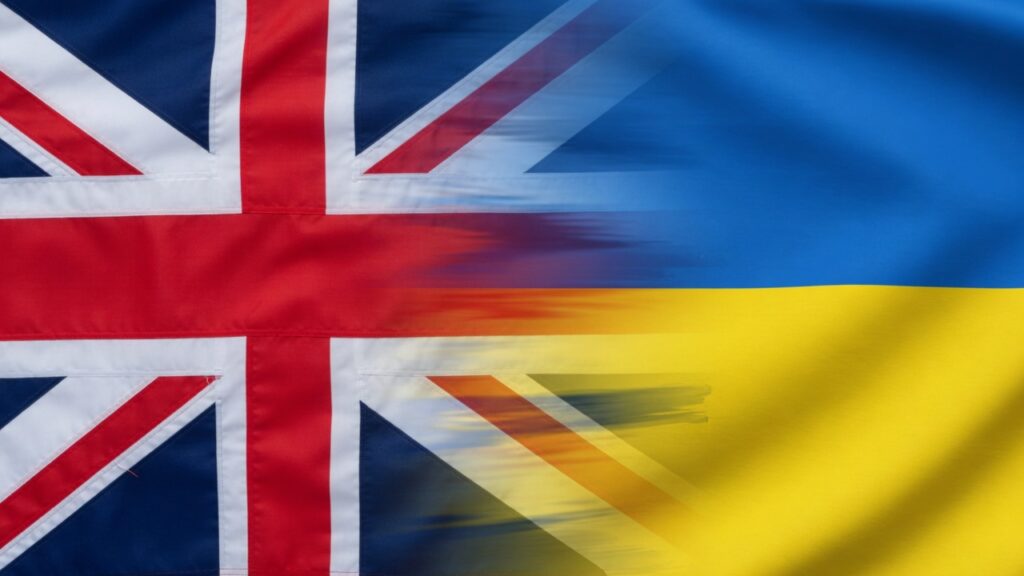UK and Ukraine Flags